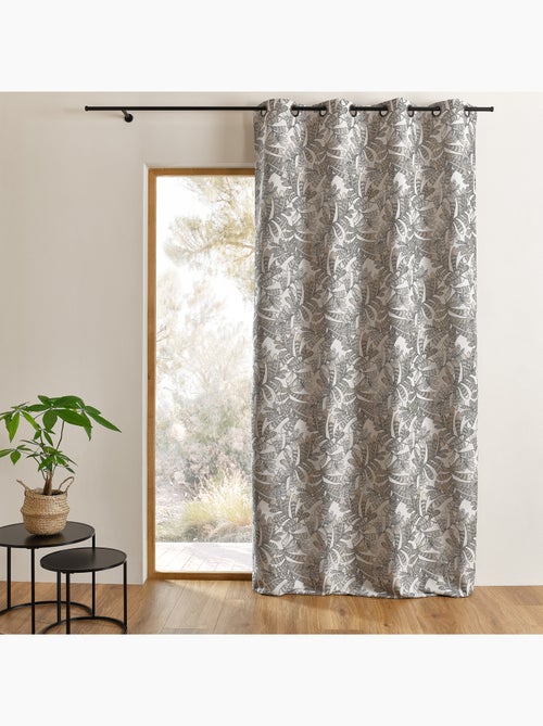 Cortina de screen jacquard con motivos vegetales - Kiabi