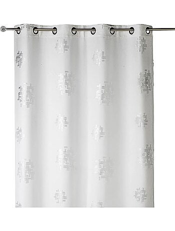 Cortina de shantung con estampado plateado