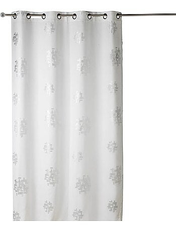 Cortina de shantung con estampado plateado