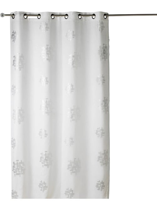 Cortina de shantung con estampado plateado - Kiabi Cortina de shantung con estampado plateado - Kiabi