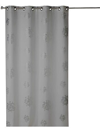 Cortina de shantung con estampado plateado