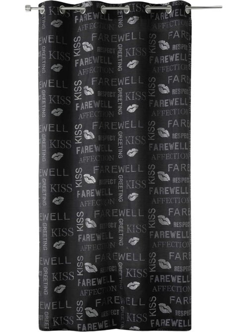 Cortina de shantung con lentejuelas y motivos estampados - Kiabi Cortina de shantung con lentejuelas y motivos estampados - Kiabi