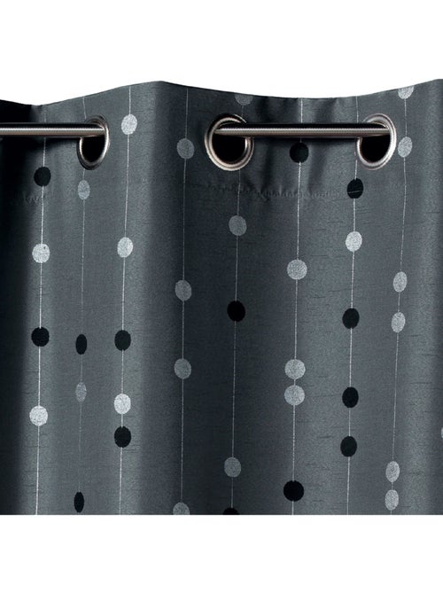 Cortina de shantung con motivo de bolas tejidas - Kiabi