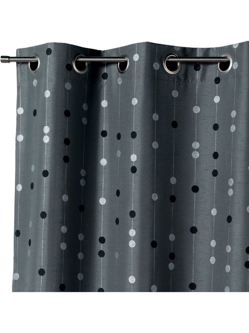 Cortina de shantung con motivo de bolas tejidas - Kiabi