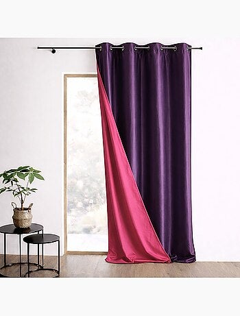 Cortina de tafetán reversible para muebles