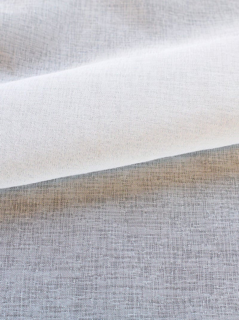 Cortina de tamiz con trenza fruncida Blanco - Kiabi
