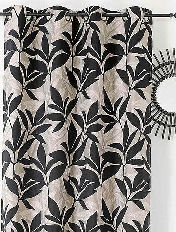Cortina de tapicería con follaje exótico