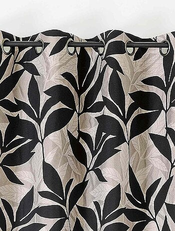 Cortina de tapicería con follaje exótico