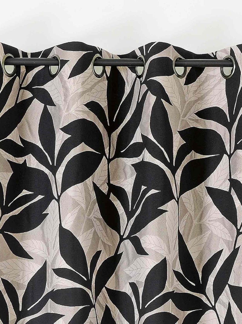 Cortina de tapicería con follaje exótico Beige - Kiabi