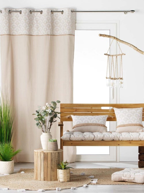 Cortina de tapicería decoración estampada - Kiabi