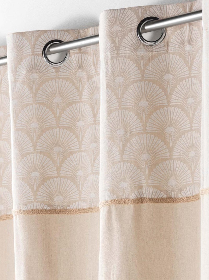 Cortina de tapicería estampada Blanco - Kiabi