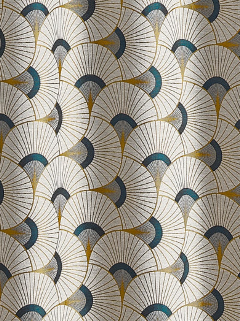 Cortina de tapicería jacquard Amarillo oscuro - Kiabi