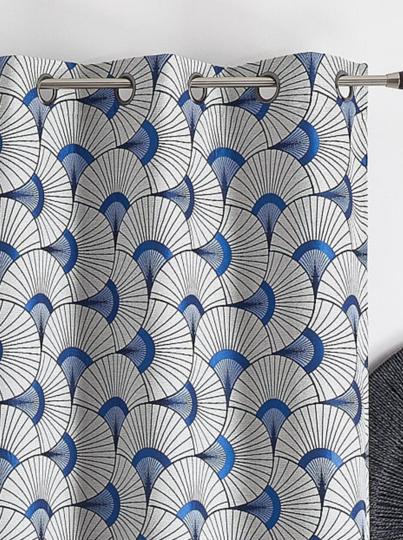 Cortina de tapicería jacquard Azul - Kiabi