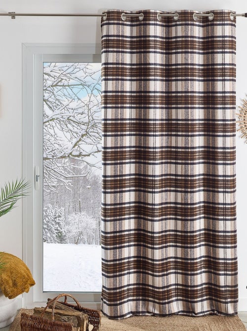 Cortina de tartán en mezcla de lana - Kiabi