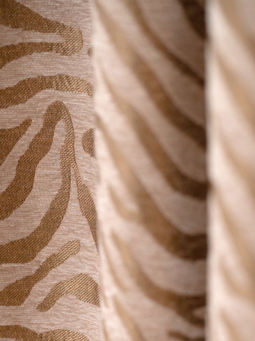 Cortina de tela de chenilla cebra - Kiabi