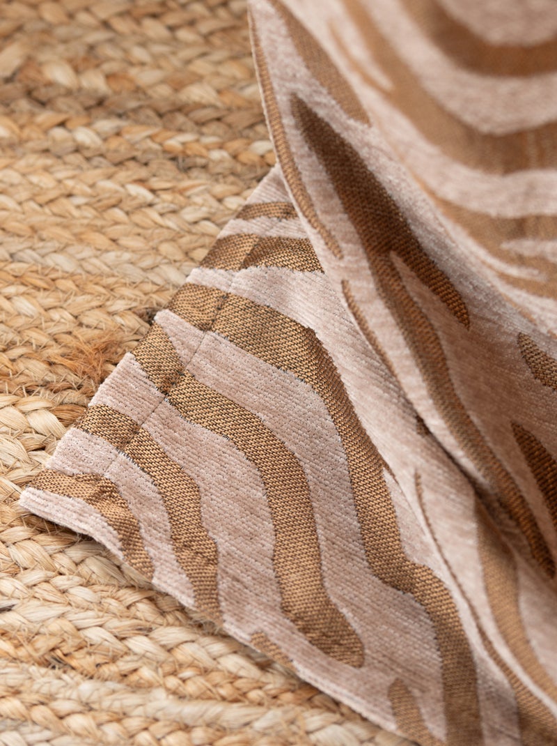 Cortina de tela de chenilla cebra Beige - Kiabi