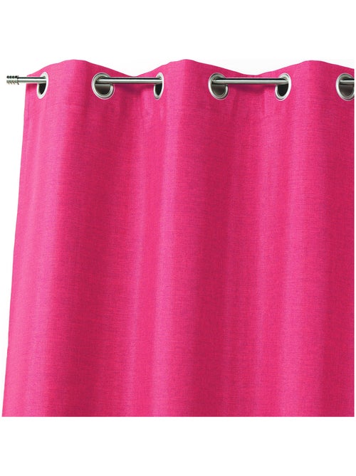 Cortina de tela lisa de aspecto natural - Kiabi