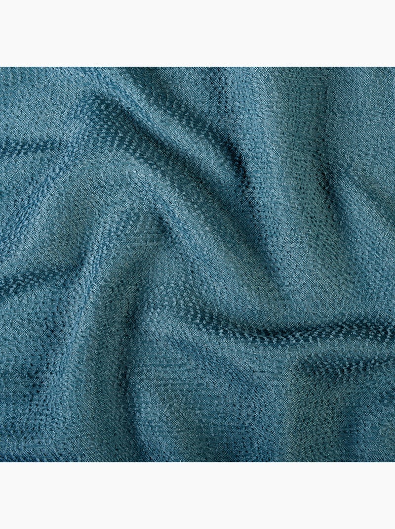Cortina de tela metálica con textura Azul - Kiabi