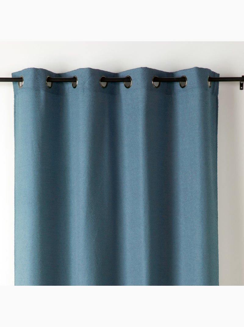 Cortina de tela metálica con textura Azul - Kiabi