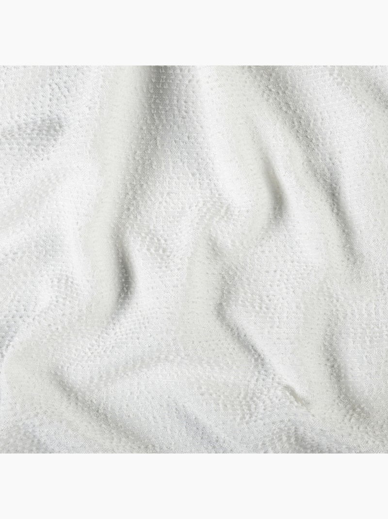 Cortina de tela metálica con textura Blanco - Kiabi