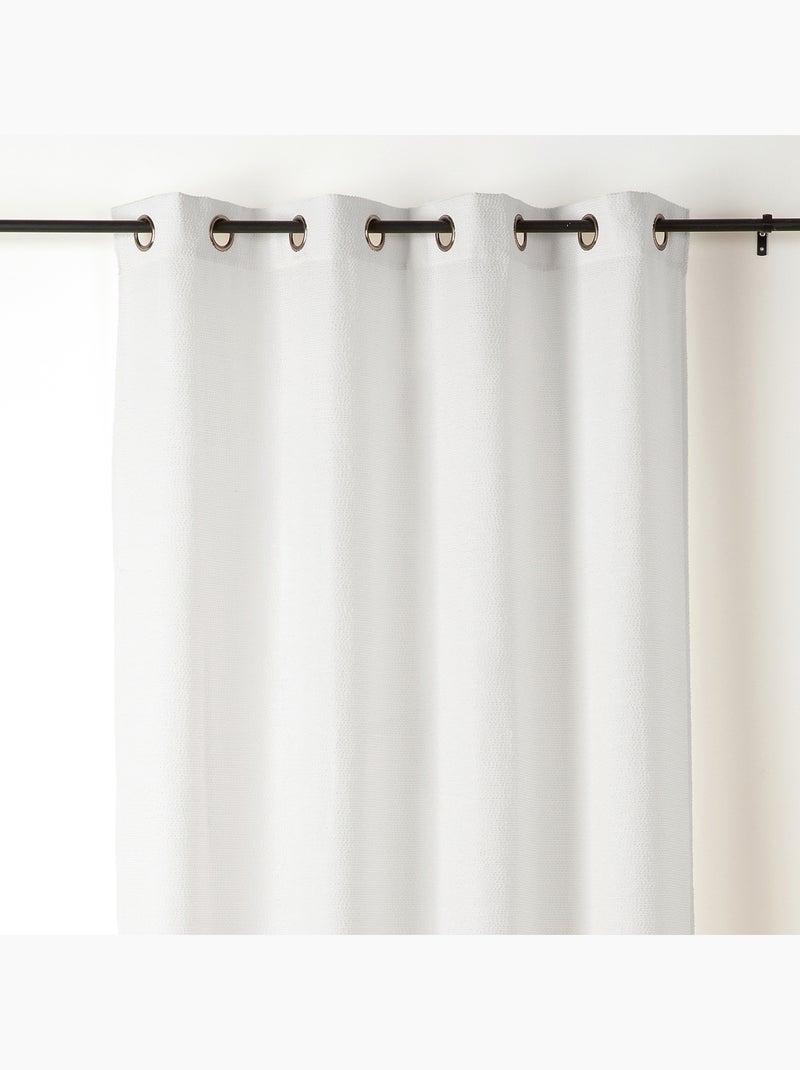 Cortina de tela metálica con textura Blanco - Kiabi