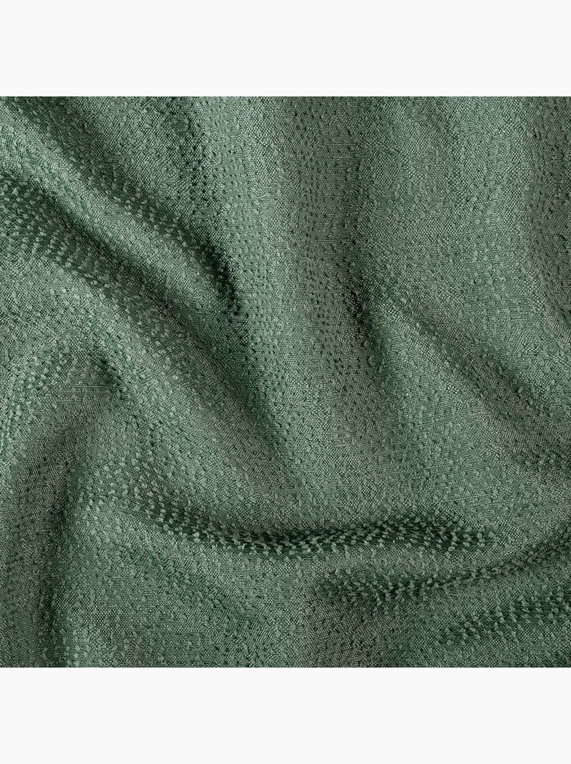 Cortina de tela metálica con textura Verde - Kiabi