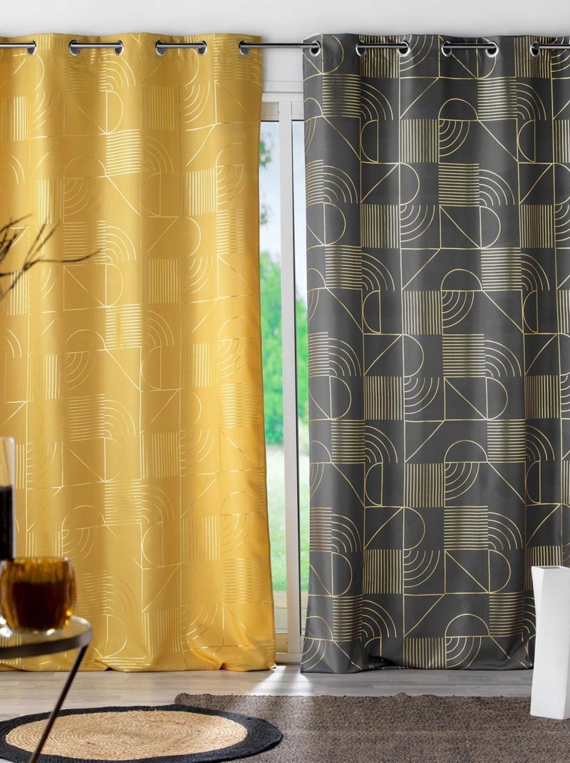 Cortina de tela metálica Gris antracita - Kiabi