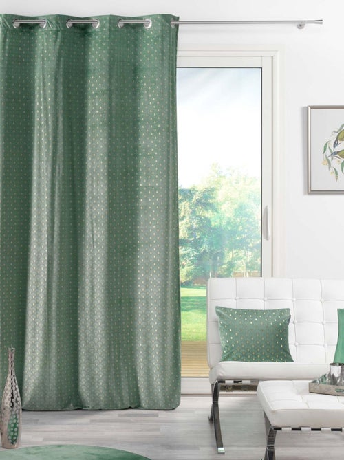 Cortina de terciopelo con estampado dorado - Kiabi Cortina de terciopelo con estampado dorado - Kiabi