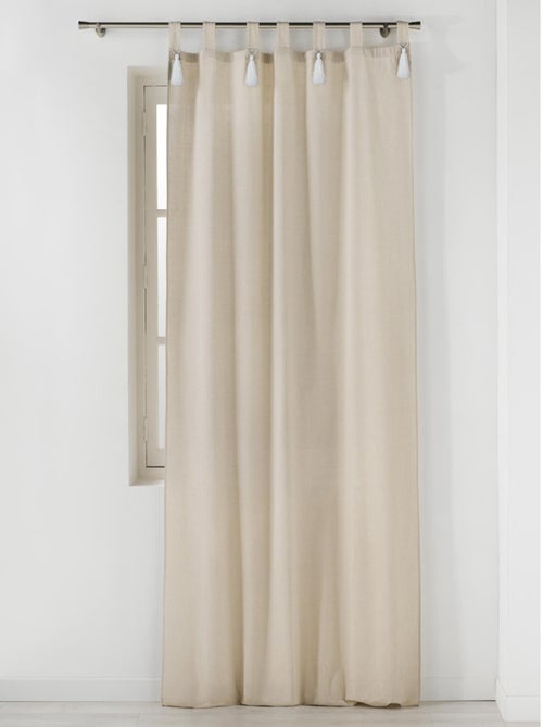 Cortina de una pieza con borlas - Kiabi