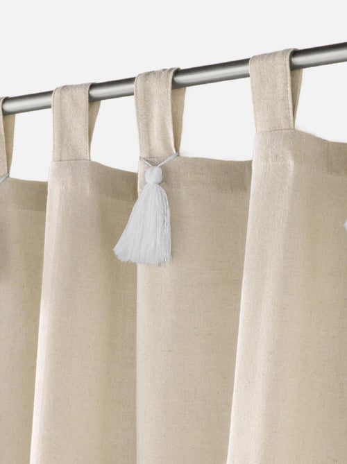 Cortina de una pieza con borlas - Kiabi