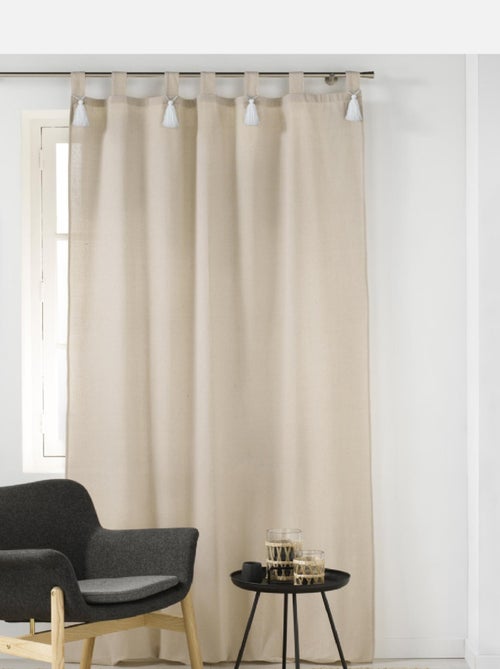 Cortina de una pieza con borlas - Kiabi