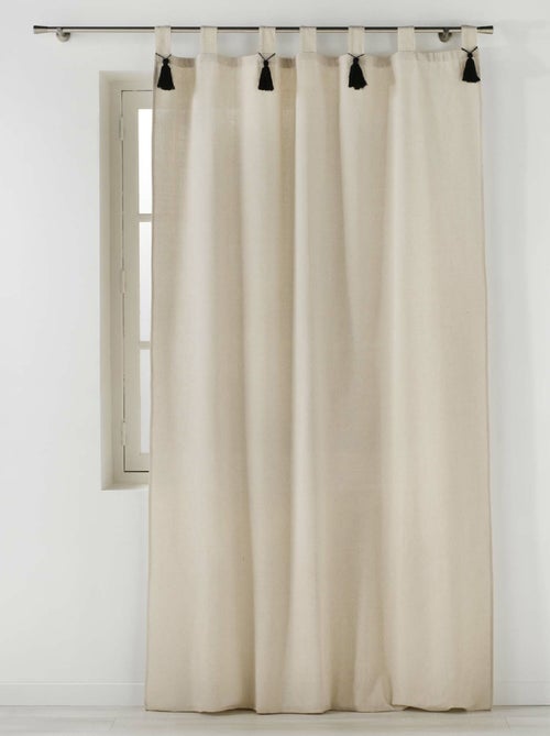 Cortina de una pieza con borlas - Kiabi