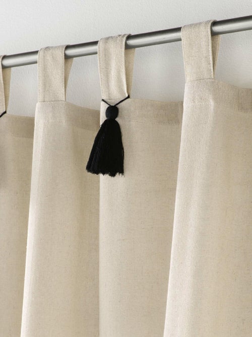 Cortina de una pieza con borlas - Kiabi