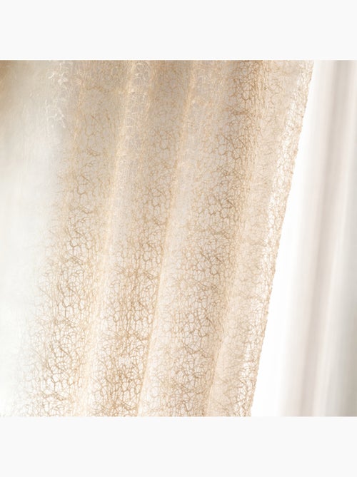 Cortina de visillo bordada tono sobre tono - Kiabi