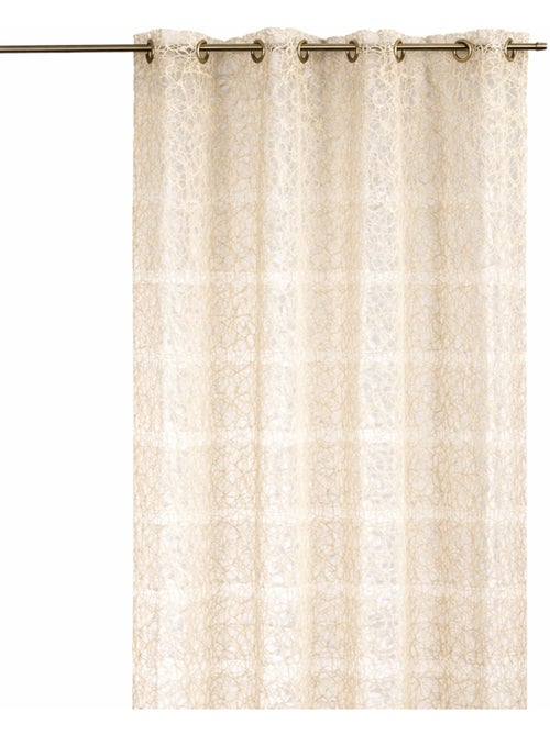 Cortina de visillo bordada tono sobre tono - Kiabi