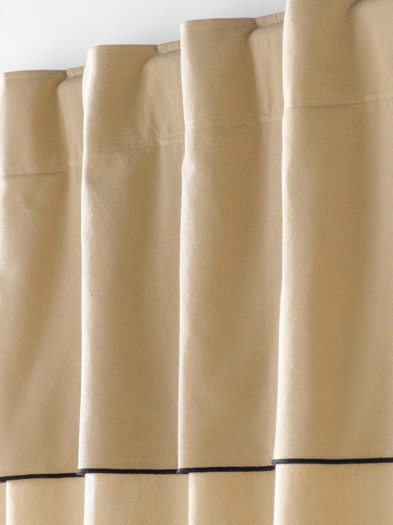 Cortina de visillo con lazos ocultos Beige - Kiabi