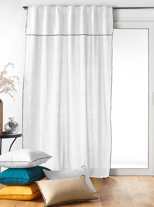 Cortina de visillo con lazos ocultos - Kiabi