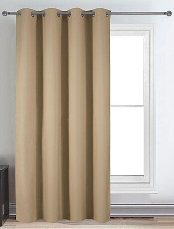 Cortina decorativa lisa opaca y térmica