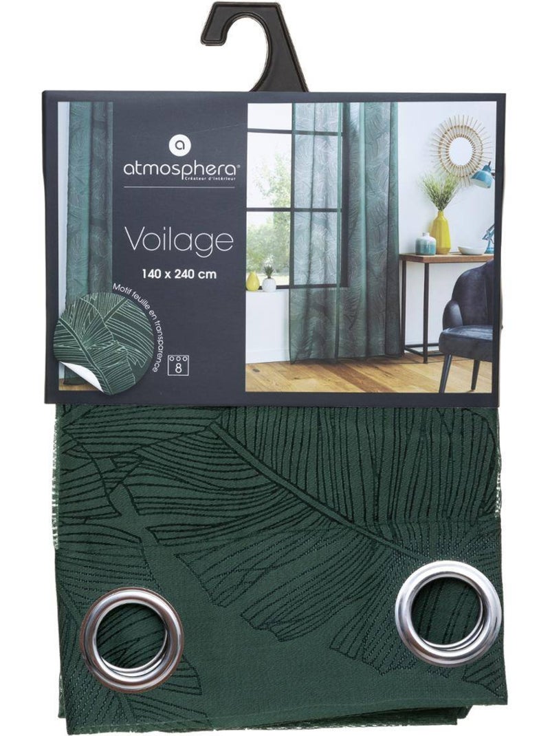 Cortina devo verde cedro 140x240cm Verde - Kiabi