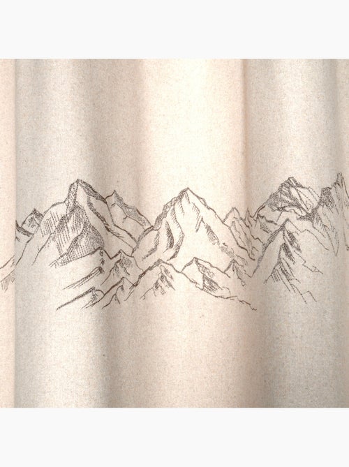 Cortina difusora con motivos de montaña y ojales, con efecto de lana - Kiabi Cortina difusora con motivos de montaña y ojales, con efecto de lana - Kiabi