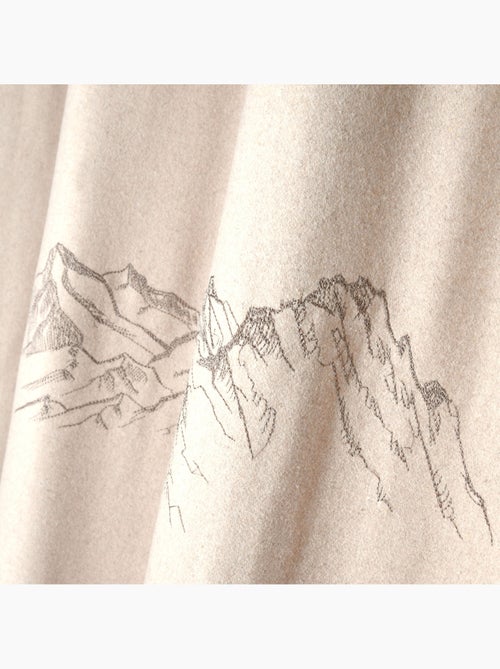 Cortina difusora con motivos de montaña y ojales, con efecto de lana - Kiabi Cortina difusora con motivos de montaña y ojales, con efecto de lana - Kiabi