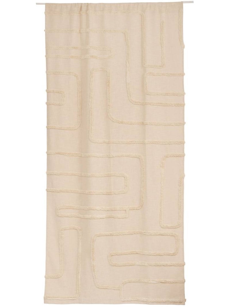 Cortina difusora de algodón tufting con motivos en relieve Blanco cálido - Kiabi