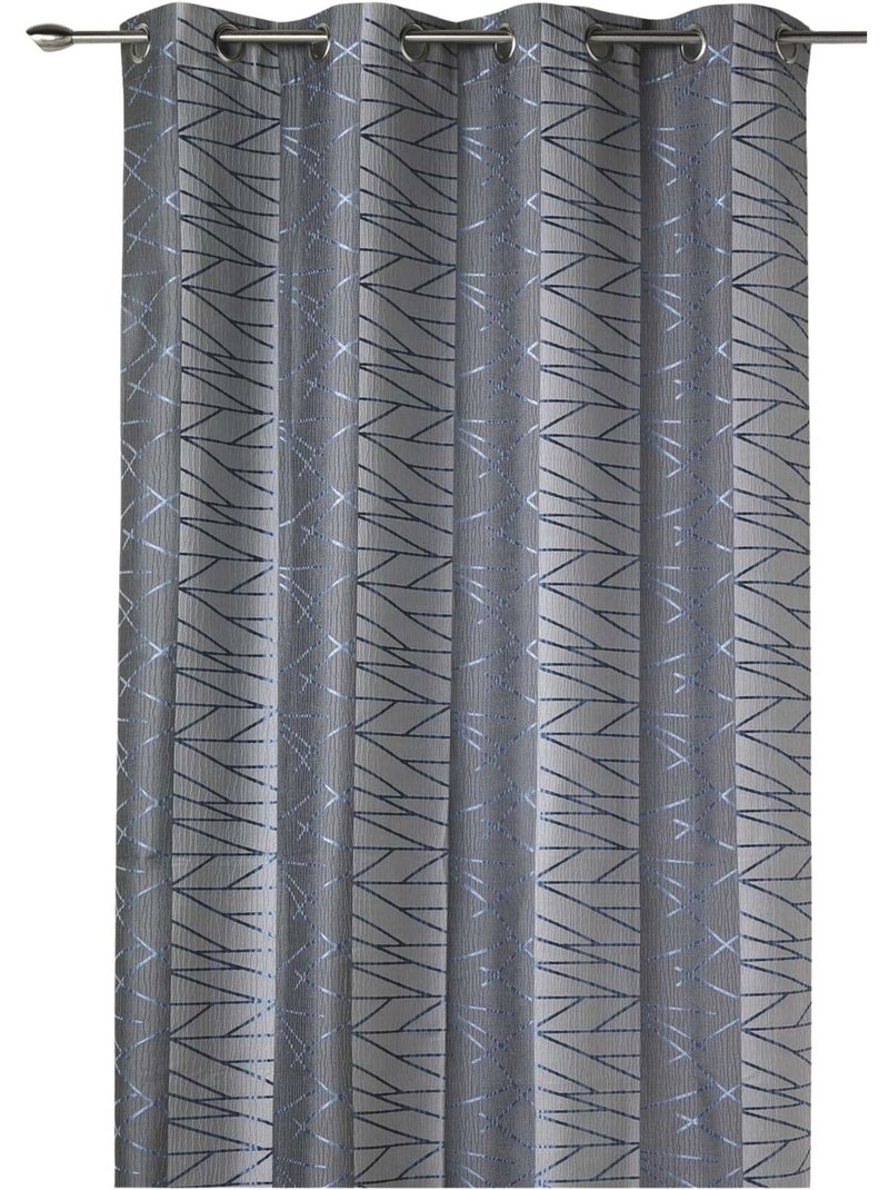 Cortina difusora de jacquard con diseño de rayas verticales Azul - Kiabi