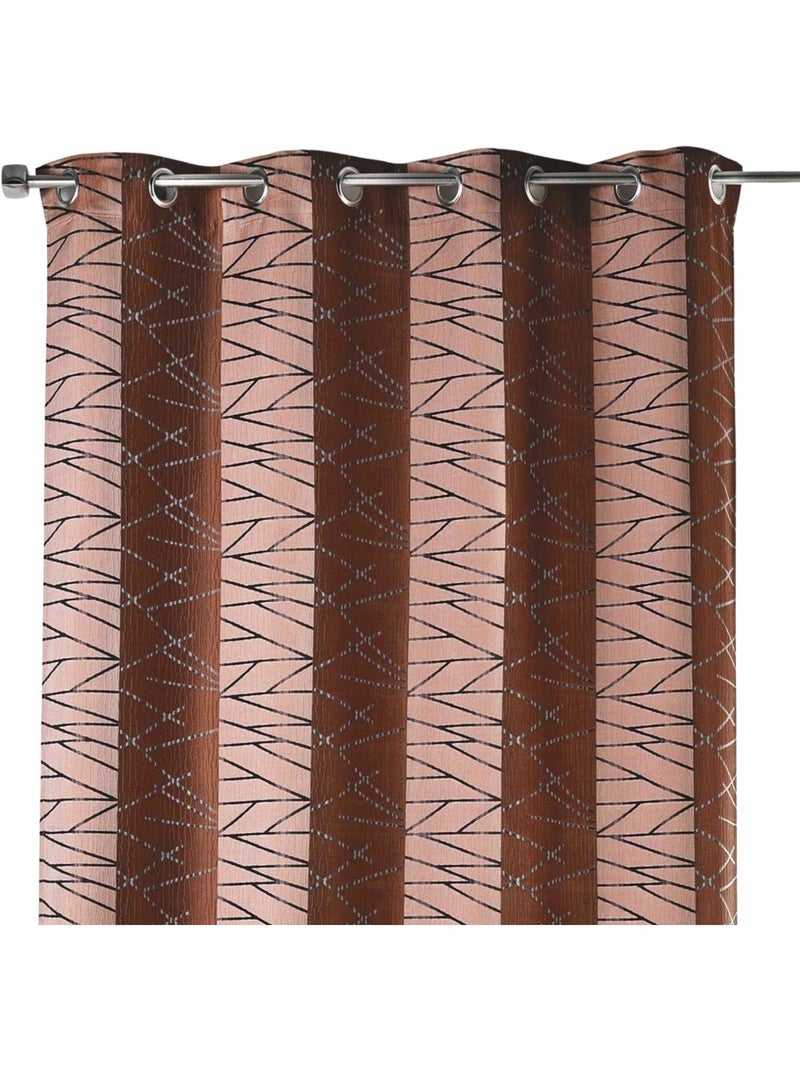 Cortina difusora de jacquard con diseño de rayas verticales Marrón chocolate - Kiabi