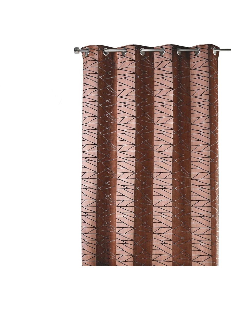 Cortina difusora de jacquard con diseño de rayas verticales Marrón chocolate - Kiabi