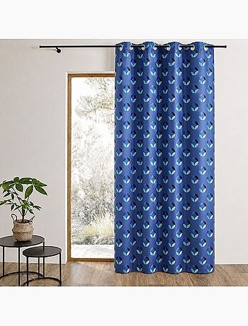Cortina difusora de jacquard con motivos de rosetas