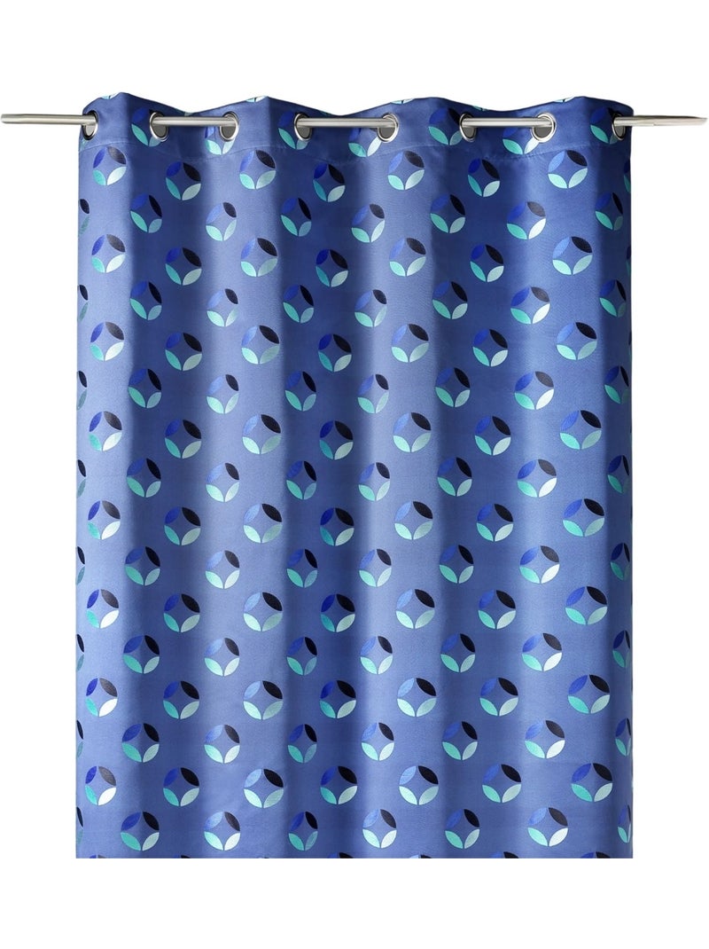 Cortina difusora de jacquard con motivos de rosetas Azul - Kiabi