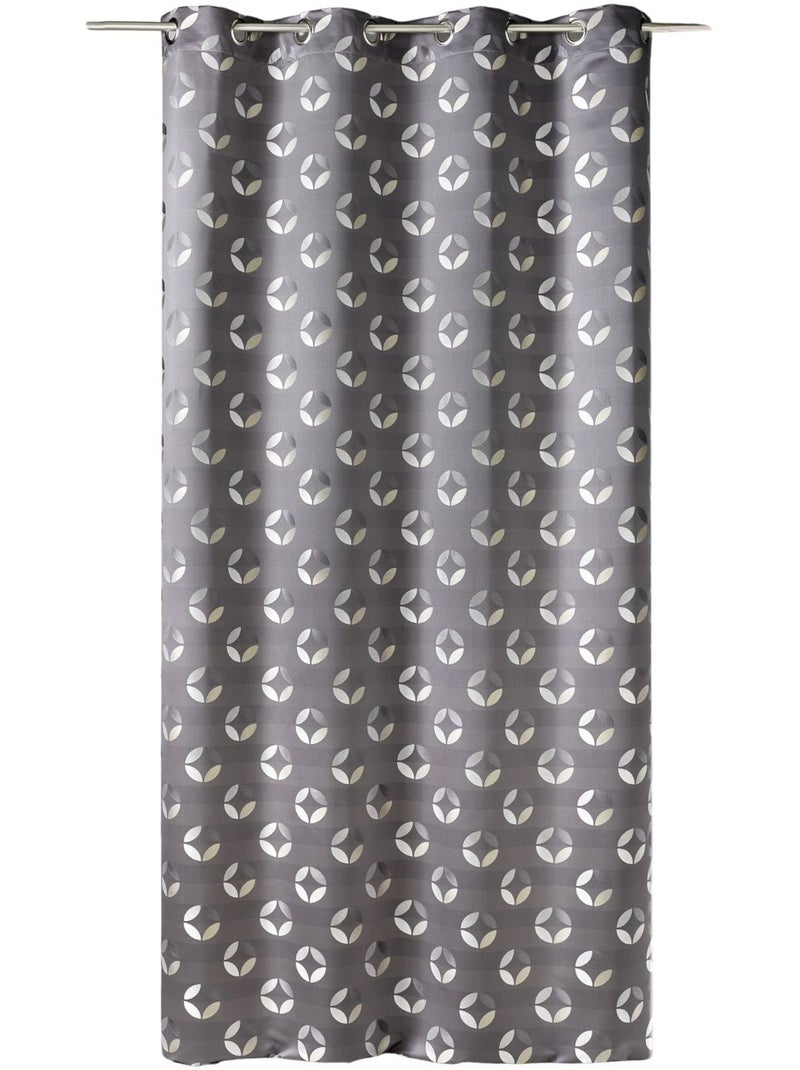 Cortina difusora de jacquard con motivos de rosetas Gris claro - Kiabi