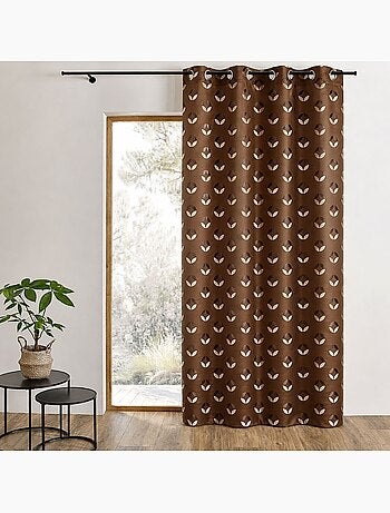 Cortina difusora de jacquard con motivos de rosetas