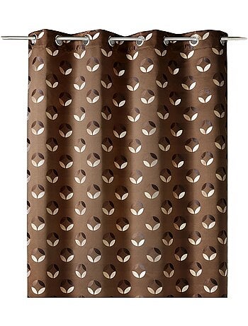 Cortina difusora de jacquard con motivos de rosetas